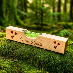 Personalized wedding gift, wedding present, spirit level house blessing, housewarming gift, topping-out ceremony gift, housewarming gift image 5