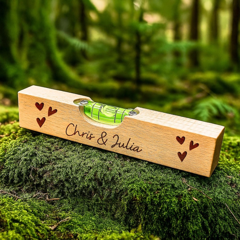 Personalized wedding gift, wedding present, spirit level house blessing, housewarming gift, topping-out ceremony gift, housewarming gift image 5