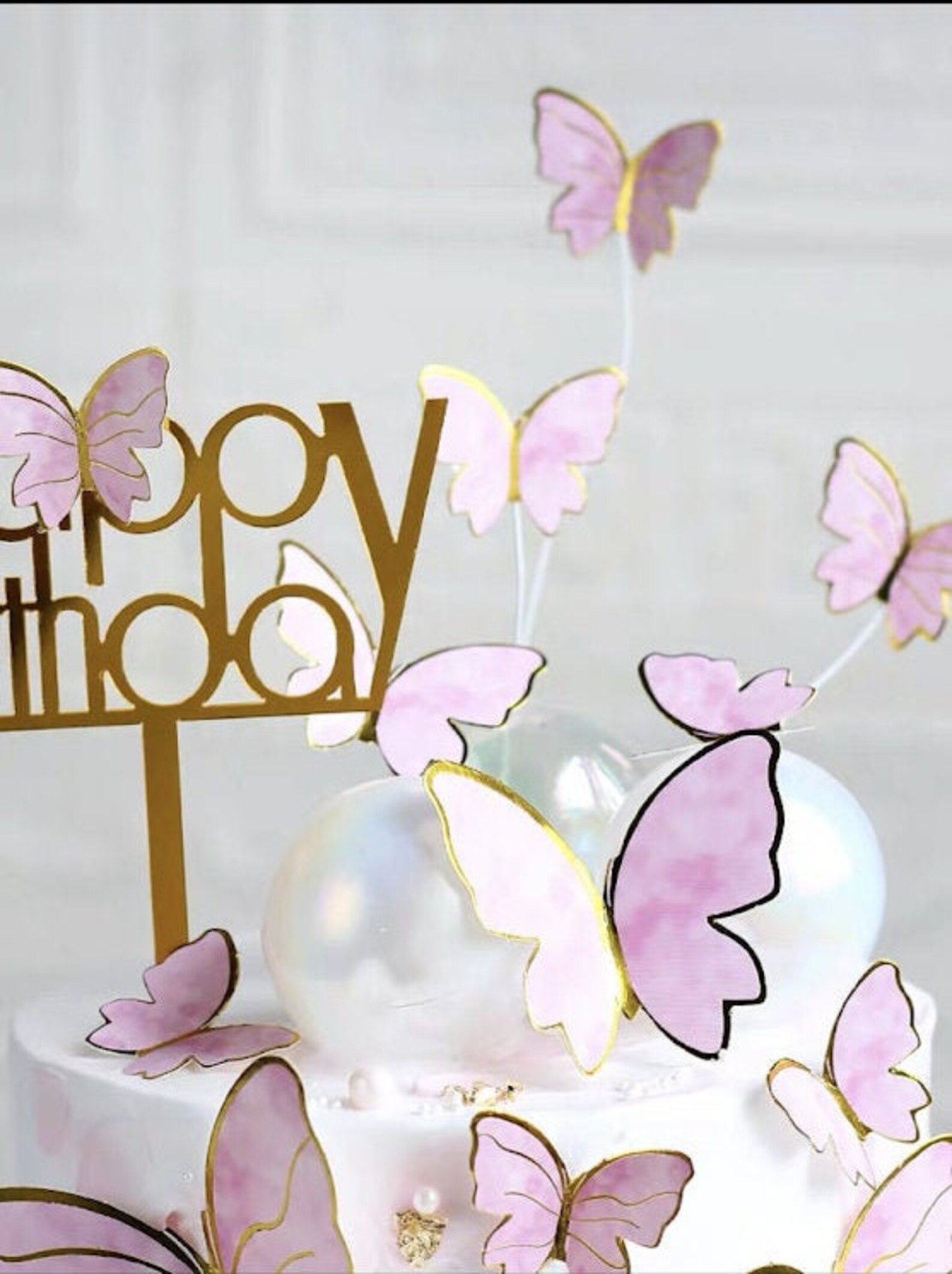 Set of 5 or 10 Butterfly Cake Topper Cake Decorating Cake Etsy