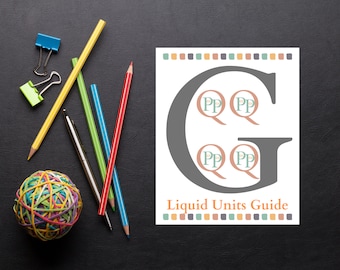 Liquid Measurement Conversion Sheet Liquid Units Guide Classroom Decor Reference Sheet Printable Digital Download Math Wall Art Homeschool