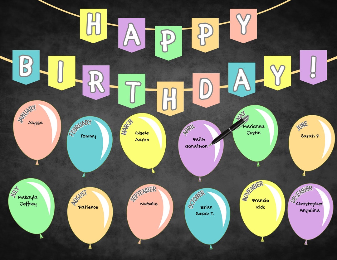 birthday-chart-elementary-classroom-balloons-digital-download-printable-pastel-cutout-instant-download-happy-birthday-teacher-gift-primary-etsy for Free Printable Birthday Balloon Template Birthday Chart Elementary Classroom Balloons Digital Download Printable Pastel Cutout Instant Download Happy Birthday Teacher Gift Primary - Etsy for Free Printable Birthday Balloon Template