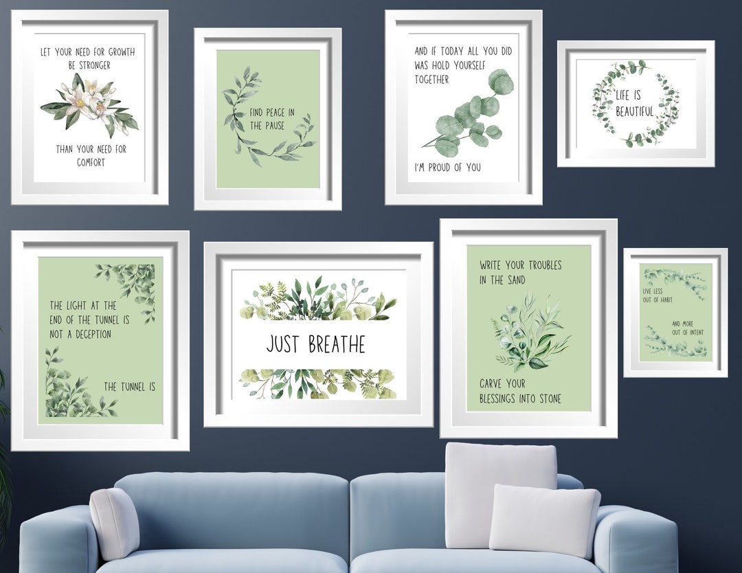 8 Therapist Office Decor Botanical Counselor Posters Therapy Wall Art ...