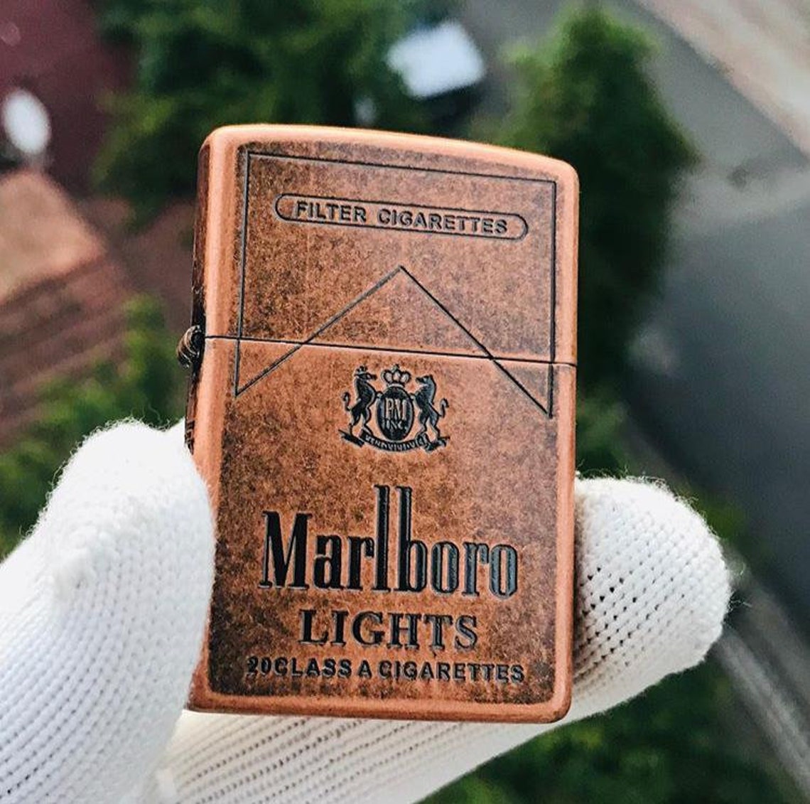 Zippo Marlboro Lıght Bronz Lighters Limited Edition Zippo Etsy