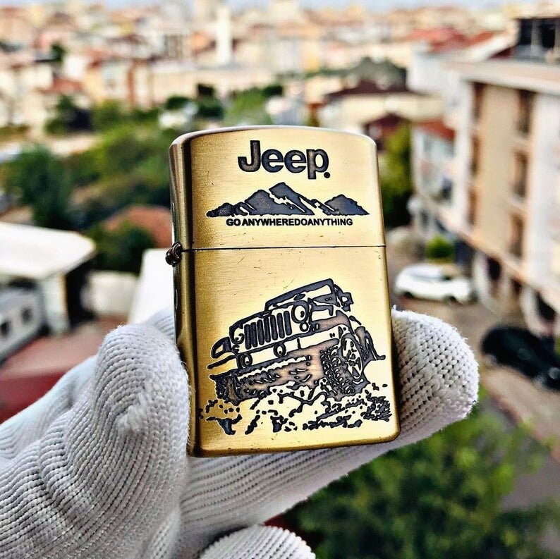 Zippo Jeep Carved Gold Lighters Limited Edition Zippo Etsy