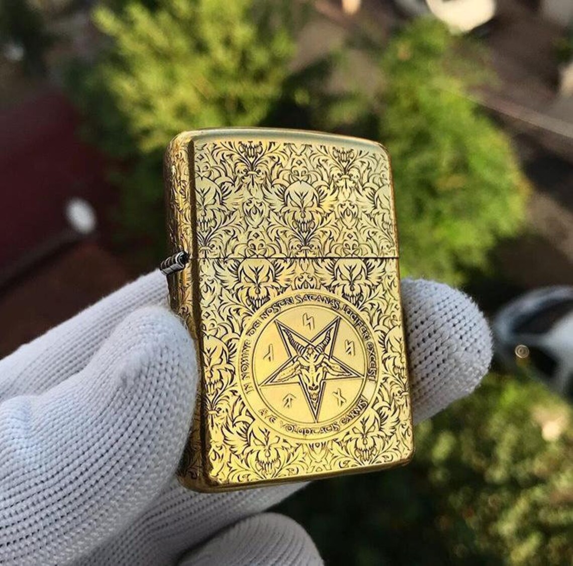 Zippo King of Hell Gold Zippo Lighters Limited Edition Etsy