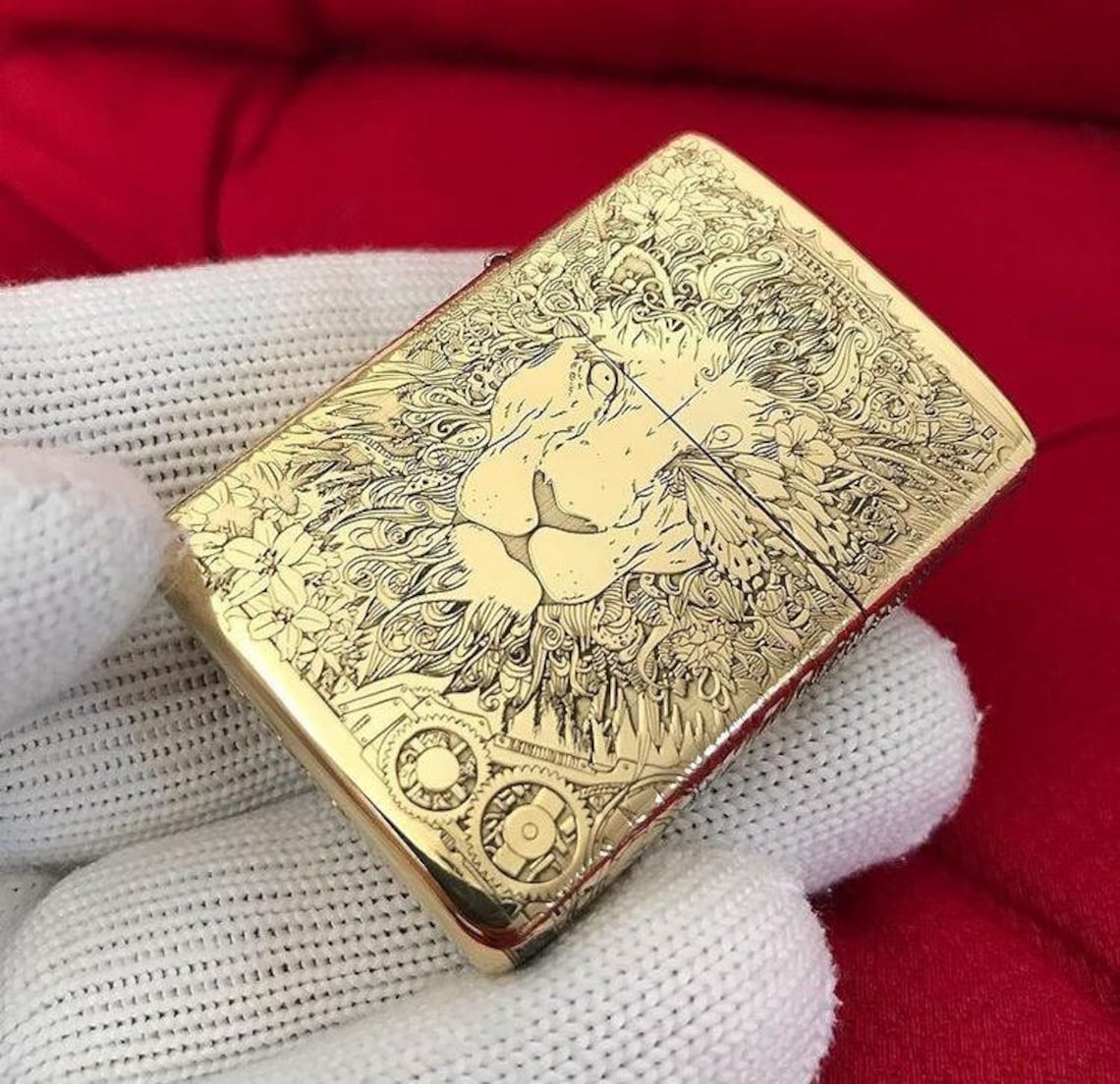 Zippo Lion Steampunk Gold Zippo Lighter Limited Edition Etsy