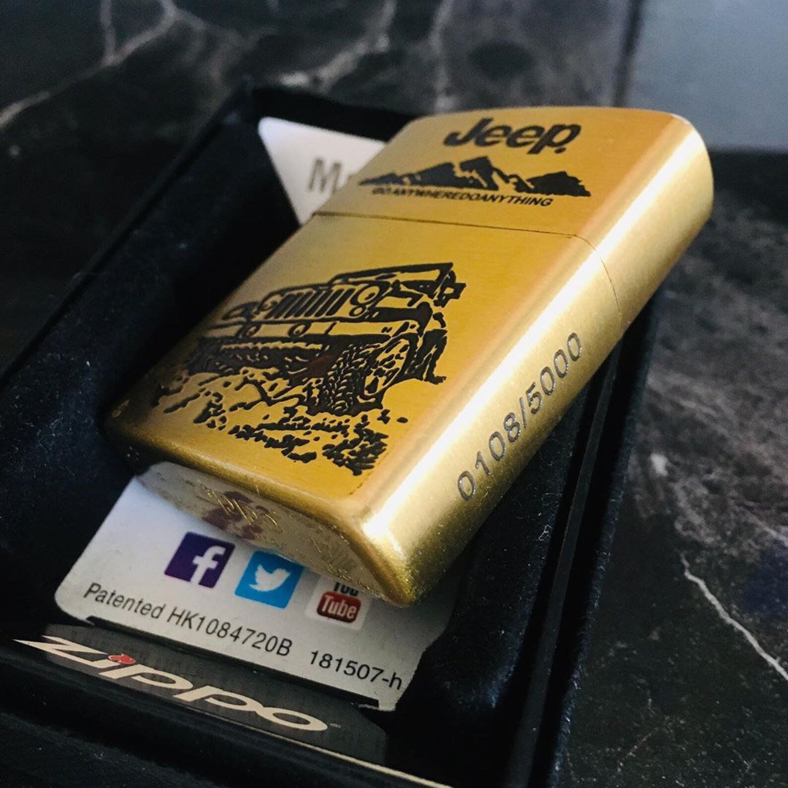 Zippo Jeep Carved Gold Lighters Limited Edition Zippo Etsy