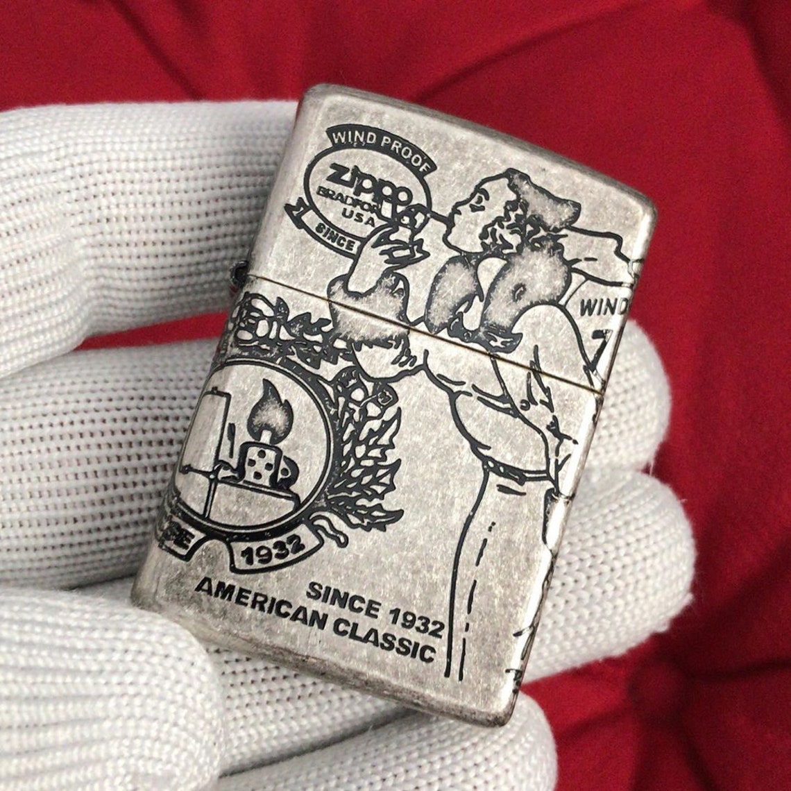 Zippo Since 1932 American Classic Silver Zippo Lighter / Men Etsy