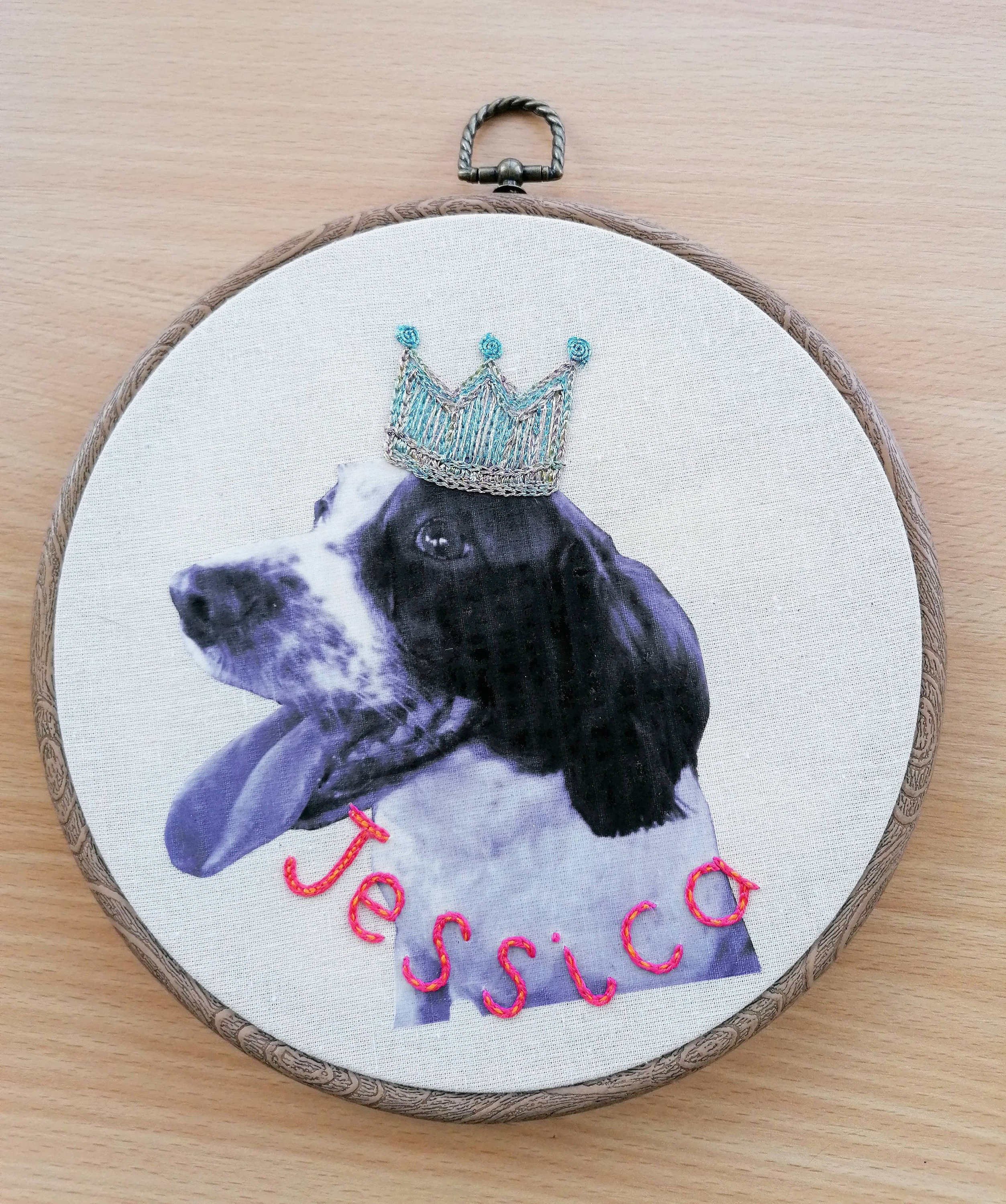 Personalised Pet Portrait Embroidered Pet Portrait Custom Etsy UK