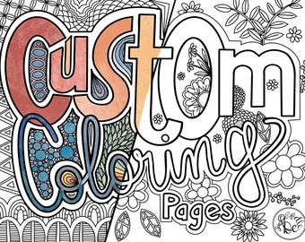 Custom Coloring Page, Personalized Coloring, Event, Theme, Group, Family, Church, Party, Wedding, Exclusive, Unique,