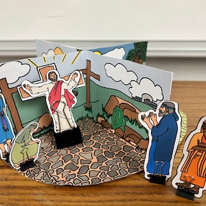 Classroom Use - Easter-Diorama - Activity - Crucifixion - Jesus - PDF download - Easter Story - Story telling - Living Stories