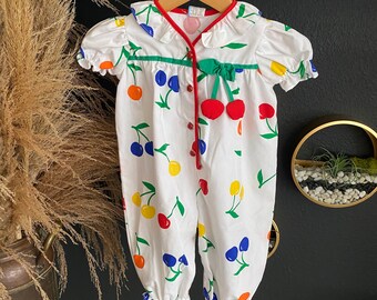 Vintage Baby Onesie Vintage Knit Onesie Newborn Bunting Made in Italy Atkins