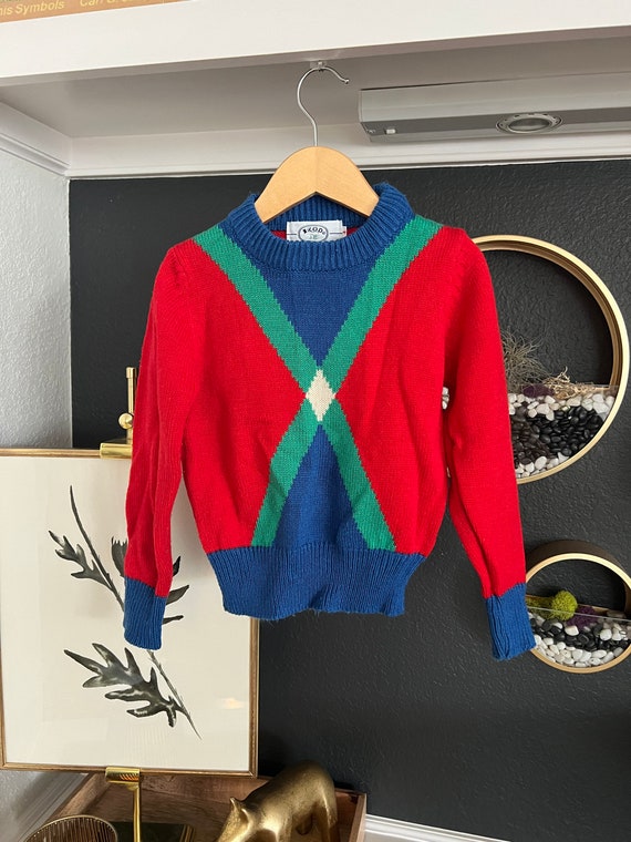 Vintage Toddler Boys Izod sweater size 4, 80s/90s 