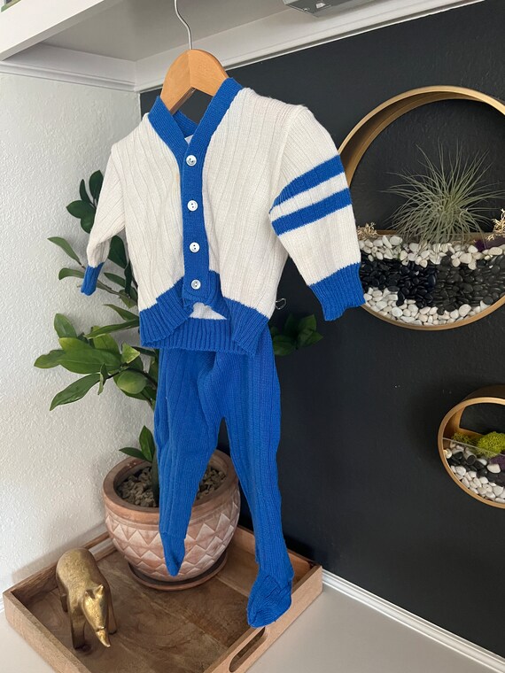 Vintage Bloomingdales Baby Boys Knit Cardigan and… - image 2