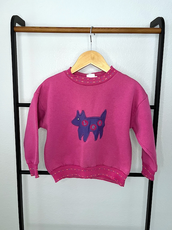 Vintage Lee Sweatshirt Toddler Girls Size 3 Pink w