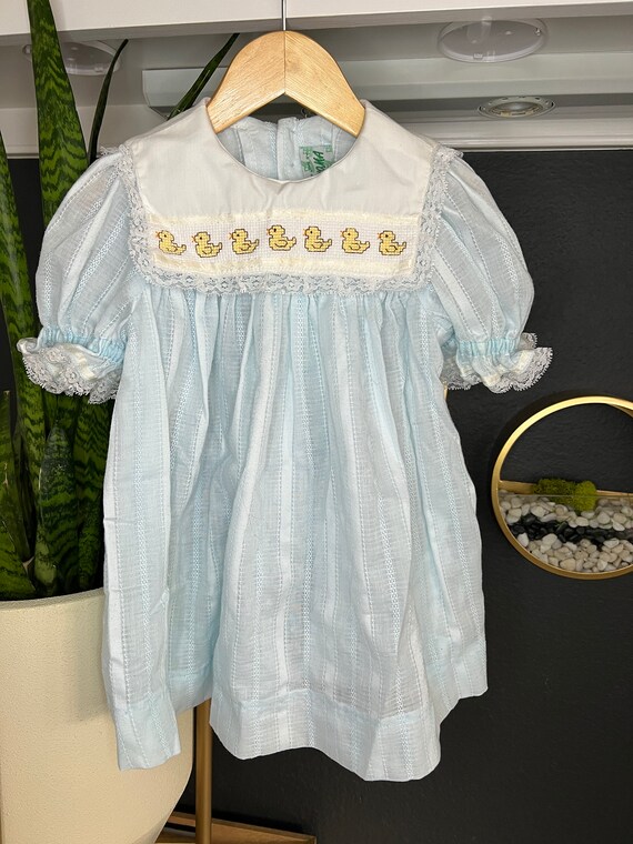 Vintage Toddler Girls Spring / Easter Dresss, Ligh