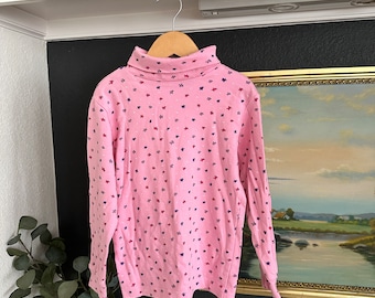 90s Girls Pink Turtleneck with Stars size 6/6X by Honors