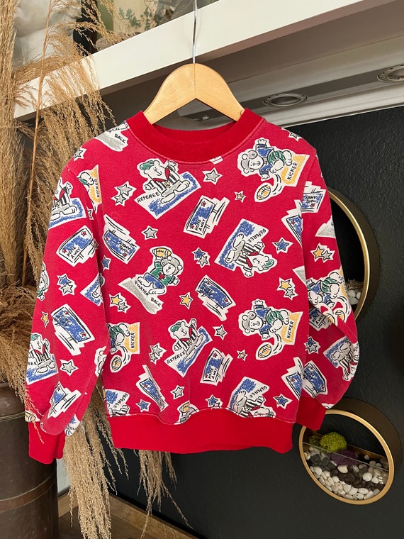 Vintage 90s Toddler Sweatshirt Football 90s Shirt… - image 1