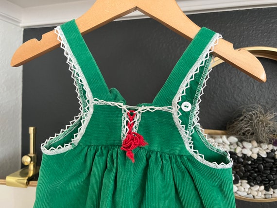 Vintage Baby Girl Christmas Dress with Snowman, C… - image 3