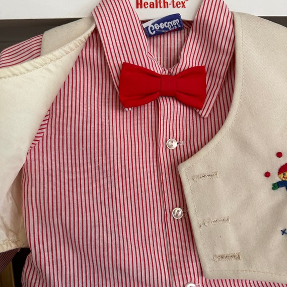 80s Baby Three Piece Set Vest, Collard Shirt and … - image 6