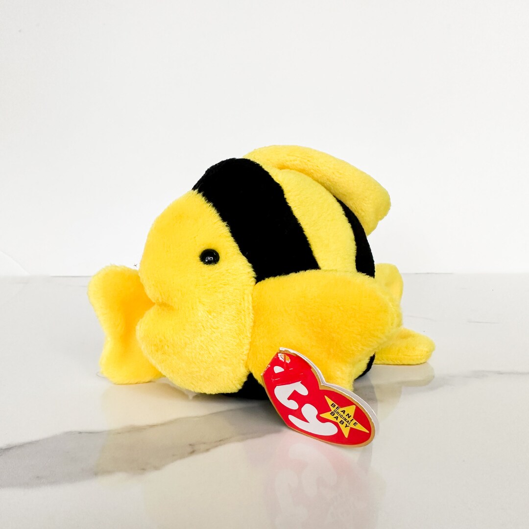 TY Beanie Baby Bubbles the Fish, Vintage Beanie Babies 1995 Style 4078