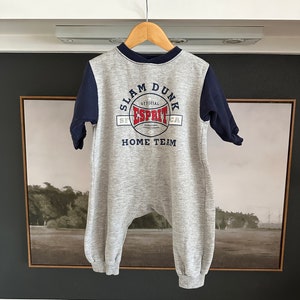 90s Esprit Toddler Basketball Romper, Slam Dunk California size 18 months, Sweatshirt Materials