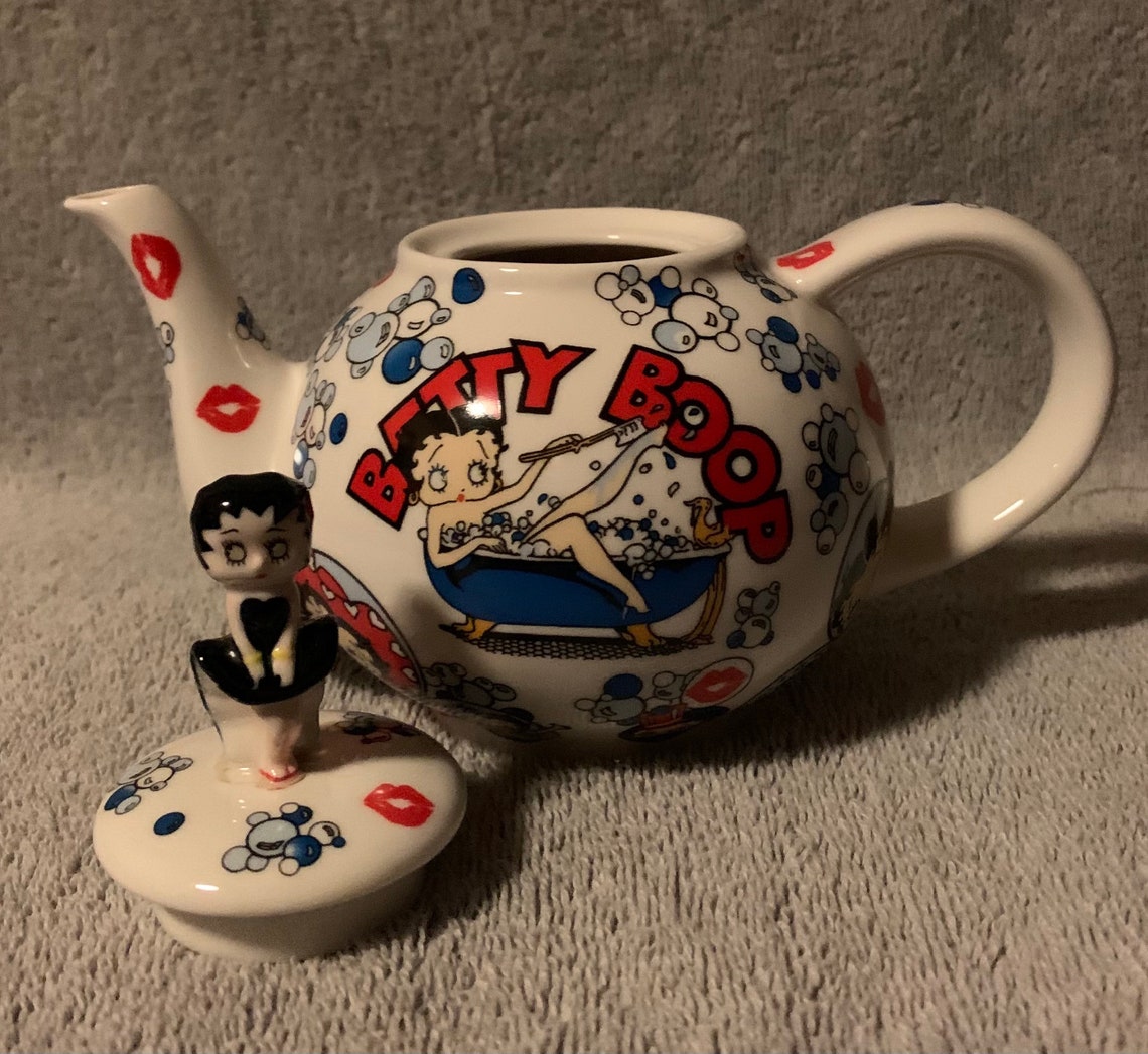 Vintage The Many Faces Of Betty Boop Teapot 2003 Etsy