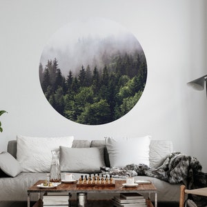 Kreis Wandsticker, Wald Wandsticker, Boho Wandsticker