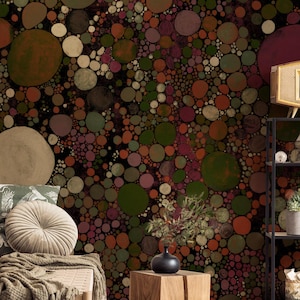 Abstract Geometric Wallpaper, Modern Textured Wall Mural, Peel and Stick Wallpaper, Removable Wallpaper, Geometric Art Wallpaper