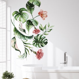 Tropical Leaf Wall Decals: Peel & Stick Greenery, Removable