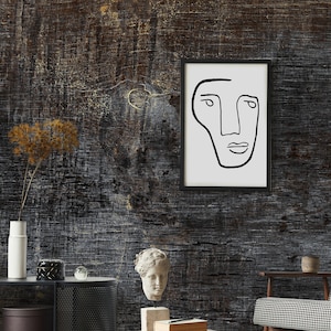 Dark Concrete Wallpaper Peel and Stick, Concrete Texture Wallpaper, Modern Wallpaper, Removable Wallpaper, Contemporary Wallpaper