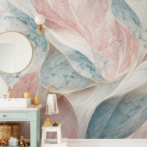 Soft Marble Wallpaper Peel and Stick | Marble Texture Wall Mural | Abstract Art Wallpaper