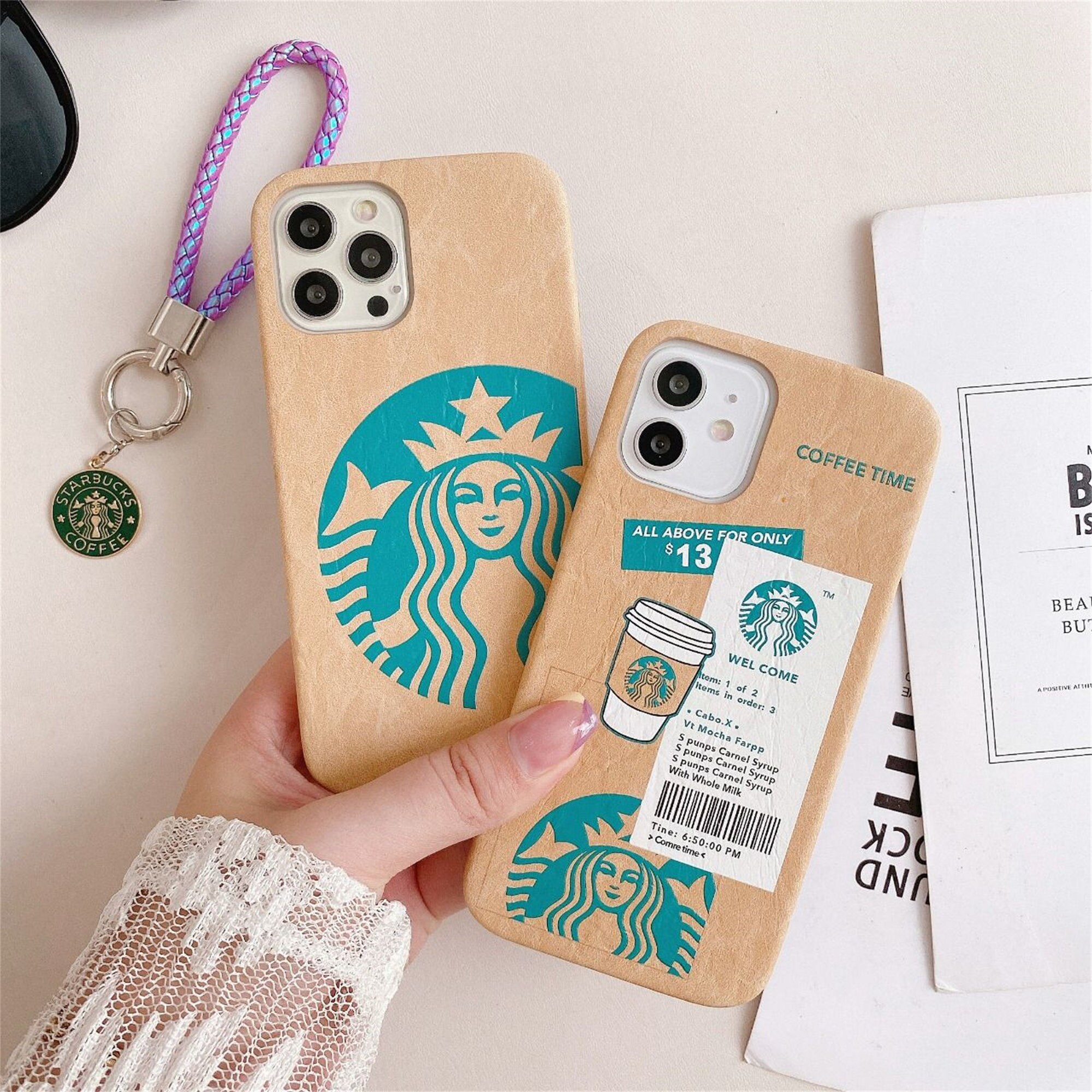 Starbucks phone case kraft paper style design Custom iPhone Etsy