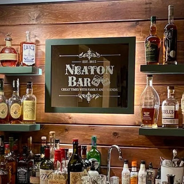 Personalized Bar, Mirror, Company Logo, or Your Own Design