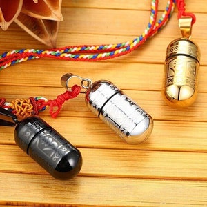 Stainless Steel Mini Medicine Bottle Capsule Brass Cylinder Pendant Key chain Hanging Necklace Jewelry Pill Box Case Bottle Keychains