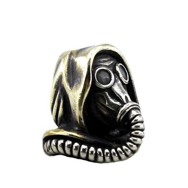 Masque à gaz de soldat, perles de couteau, paracorde EDC, pendentifs de lanière, porte-clés, accessoires suspendus, corde de parapluie, fermeture éclair, breloque, perle de paracorde