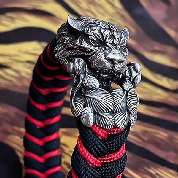 Tête de tigre Paracord manille en laiton tigre fermoir Paracord boucle accessoires pour bricolage personnalisé EDC serrure pour Bracelet Paracord Charmss