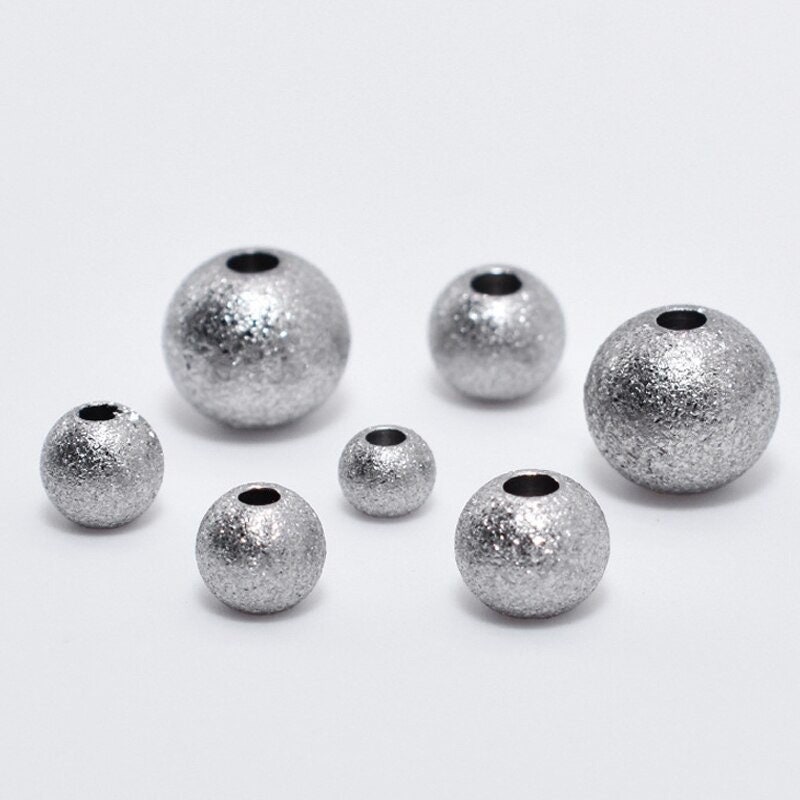 50pcs Stainless Steel Frosted Spacer Beads Ball Dia 3mm 4mm - Etsy