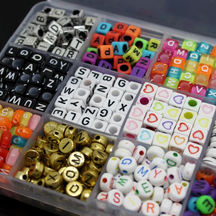 Acrylic Letter Alphabet Beads Mix, Beads Bracelets Letters