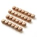 20Pcs/lot Beads 10mm 12mm Square Alphabet Beads Natural Beech Wooden Letter Beads For Jewelry Making Handmade DIY Beads 3mm Hole