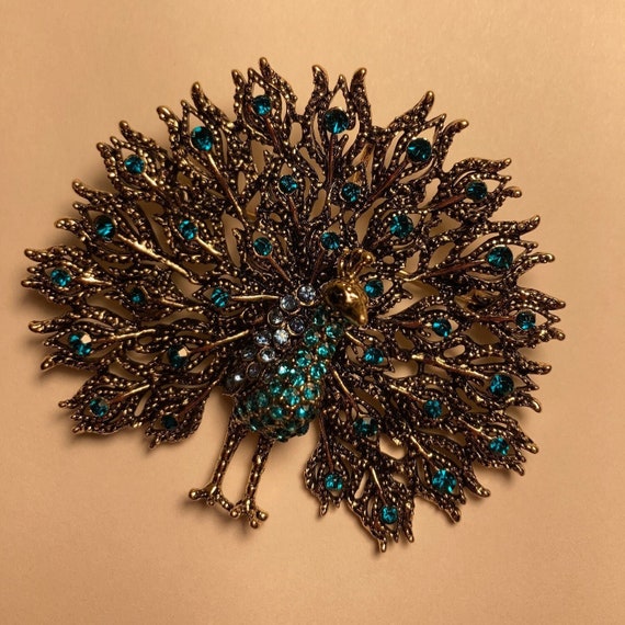 Brooches of Peacock Brooch for Women Multicolor Rhinestone Peacock