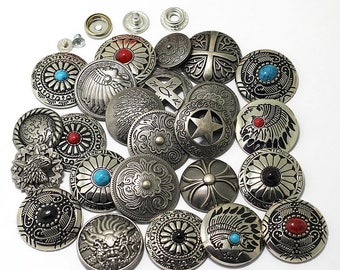5 stks/partij Drukknoop Zilver Metalen Knoppen Nagelklinknagel Met Kraal Decoratie voor Leathercraft Tas Drukknoop Leer Naaien accessoires