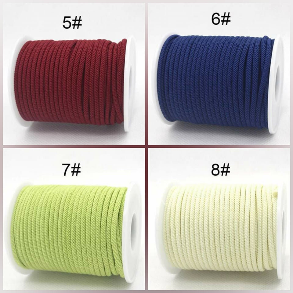 Rope for Jewelry Making Supplies 3mm Milan Rope Chain Cords for Bracelet  Making 17m Length Black Red Blue Wholesale Lots Bulk 