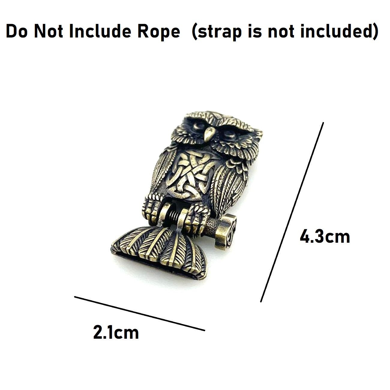 Owl Paracord Shackle Brass Clasp Bird of Pray Paracord Buckle Etsy