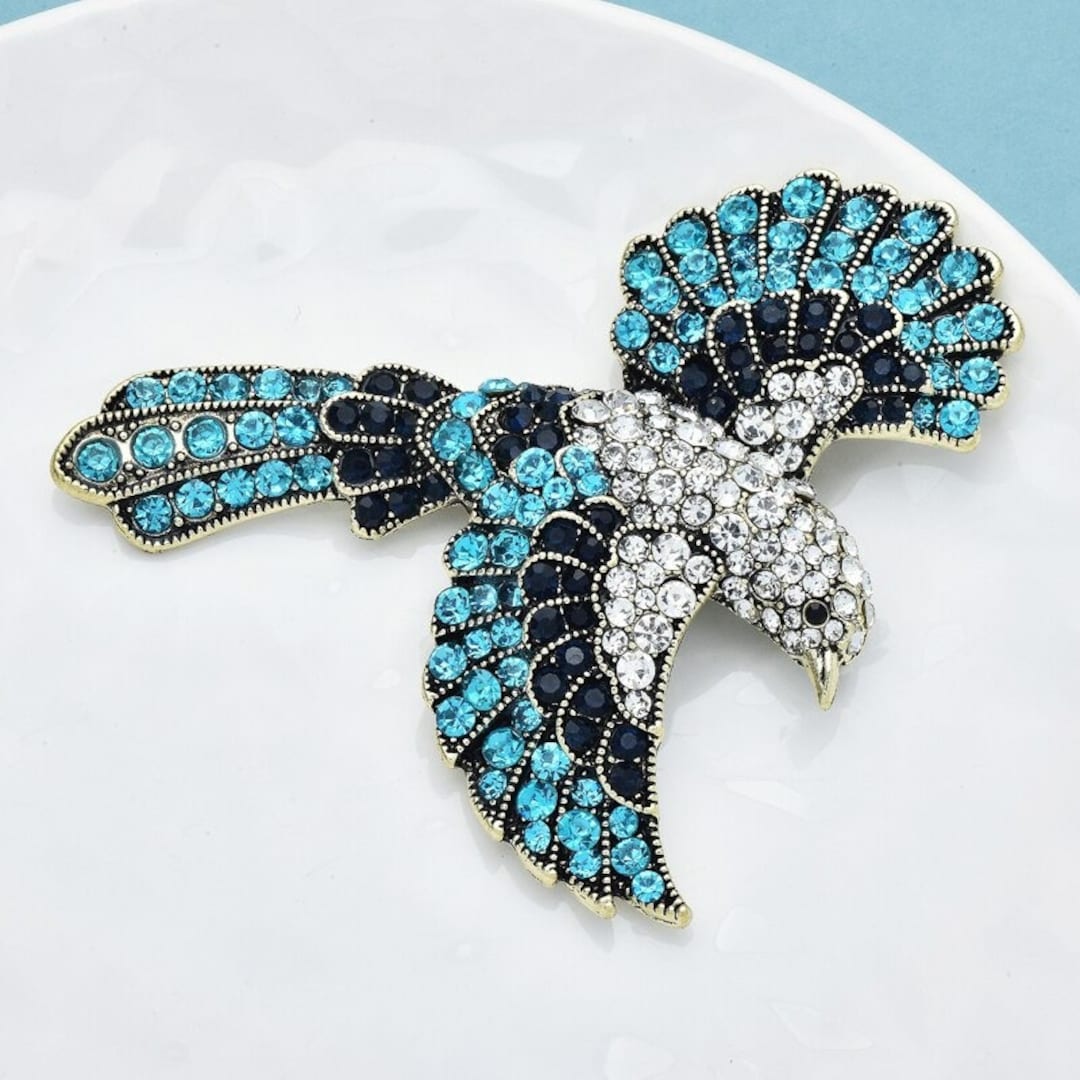 Luxury Flying Bird Brooch Pin Women Rhinestone Broach Victorian Art ...