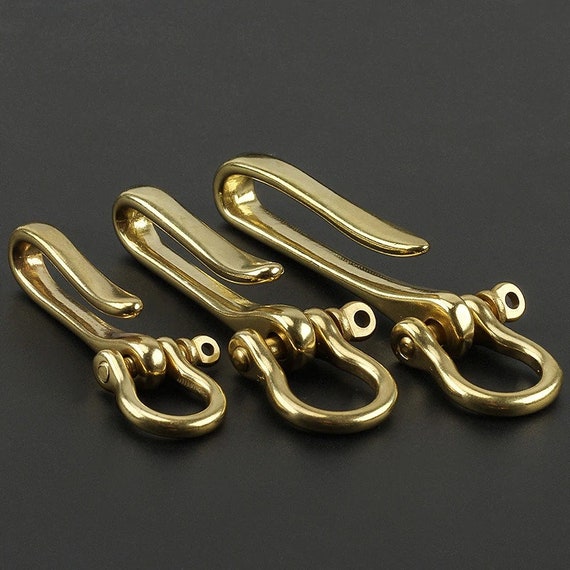 Solid Brass Keychains Belt Clip Men's Fob Pants Key Chain Holder Keyrings  Clasps