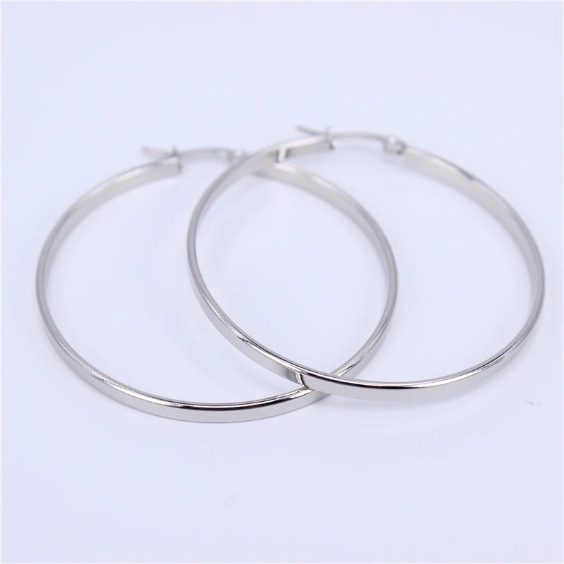 Airssory 4 Colors 40pcs/Box Iron Hoop Earring Findings Earring Clasps for  DIY Craft Earring Pendant Jewelry Making Findings - 25x12mm