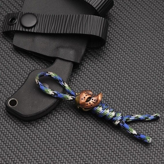 Duck Mask Knife Beads Paracord Outdoors Tools Accessories EDC Brass Copper DIY  Lanyard Pendants Key Rings Hanging Zipper Charm Paracord Bead 