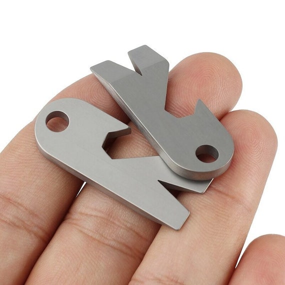 Bottle Opener Titanium EDC Tool Multifunction Keychain Hanging DIY