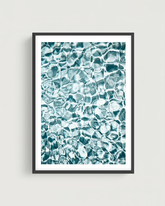 Tropical Water Ripples Wall Art - Coastal Pool Reflection, Summer Photography Print